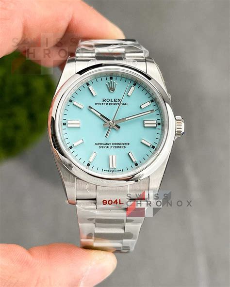 rolex op 36 silver 2020|Rolex op 36 tiffany blue.